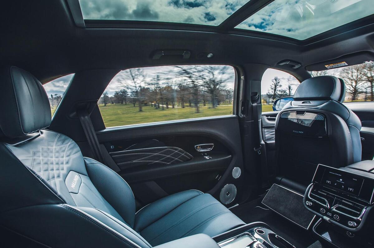 bentley bentayga mulliner ewb review 202419 rear cabin