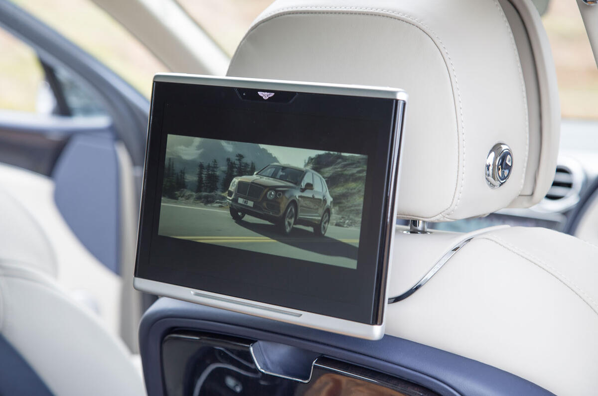 Bentley Bentayga rear TV screens