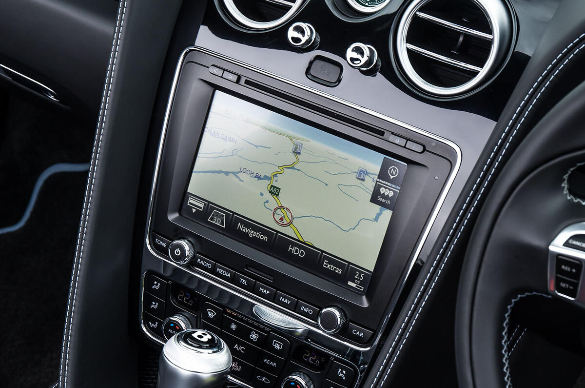 Bentley Continental GT infotainment