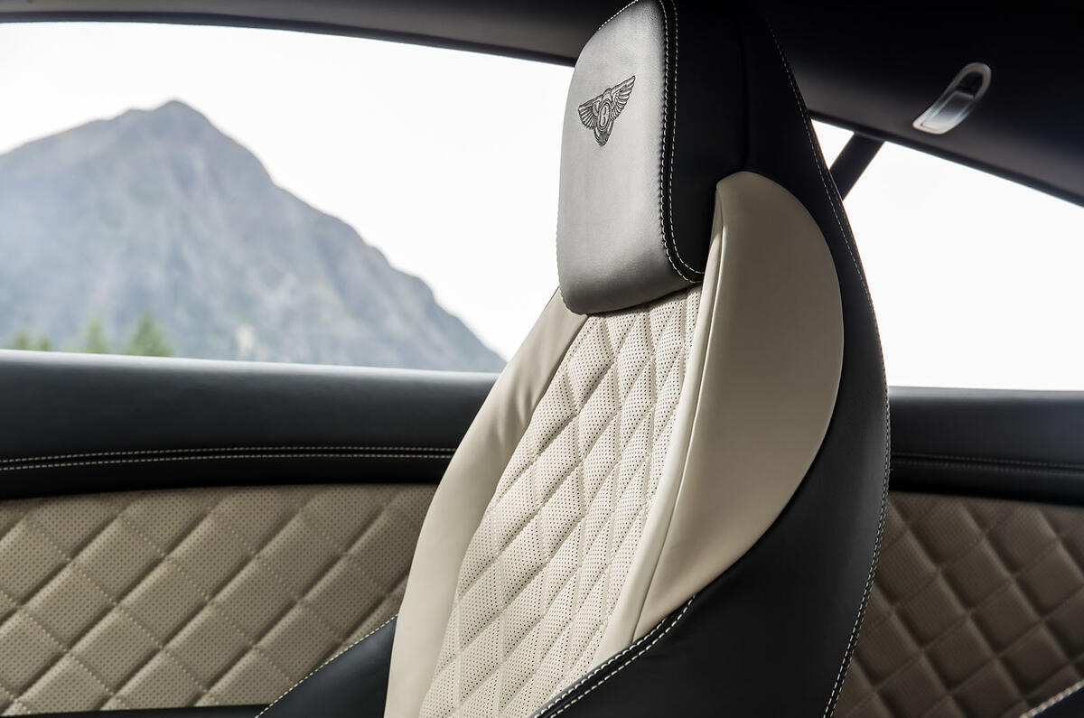 Bentley Continental GT quilted seats