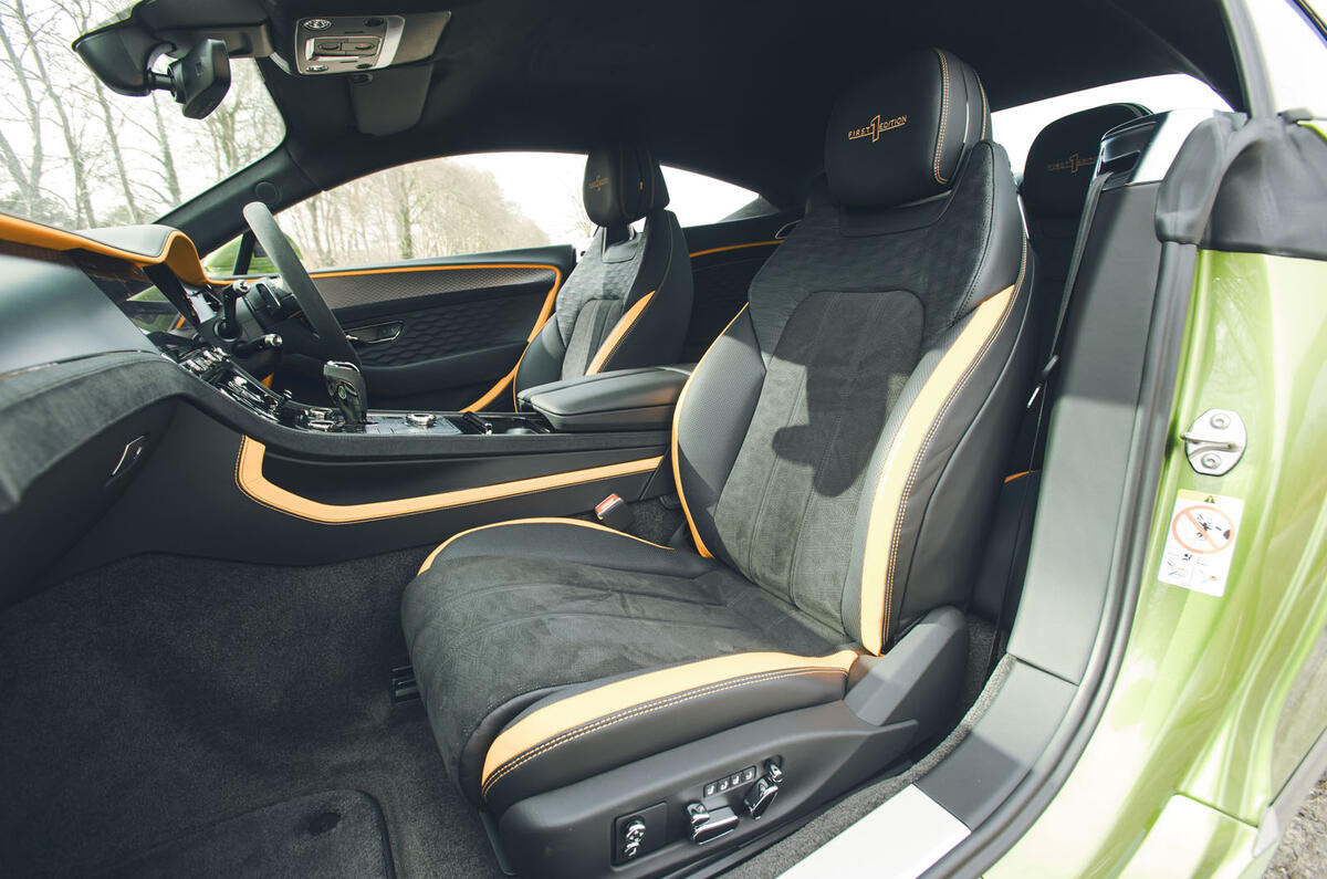 bentley continental gt speed 2025 Review front seats 4