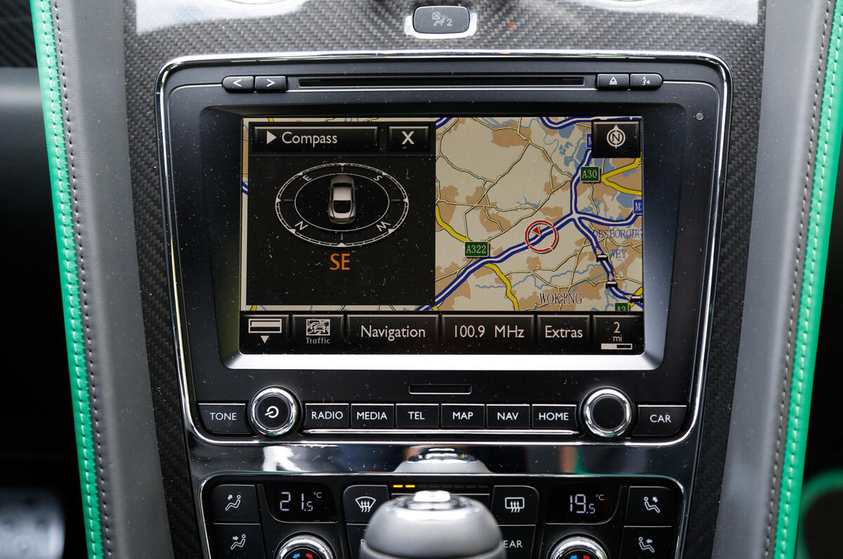 Bentley Continental GT3-R sat nav