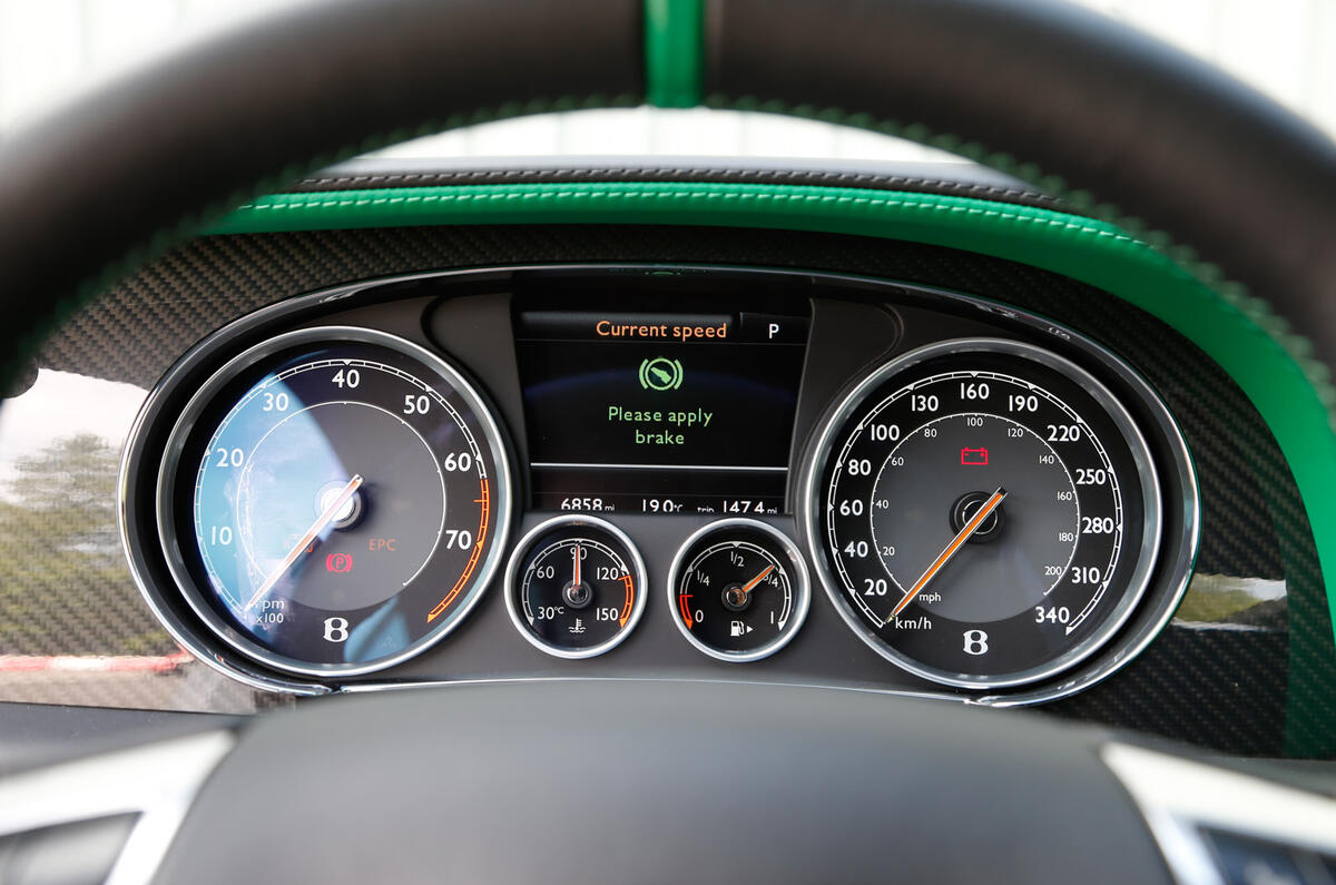 Continental GT3-R's instrument cluster