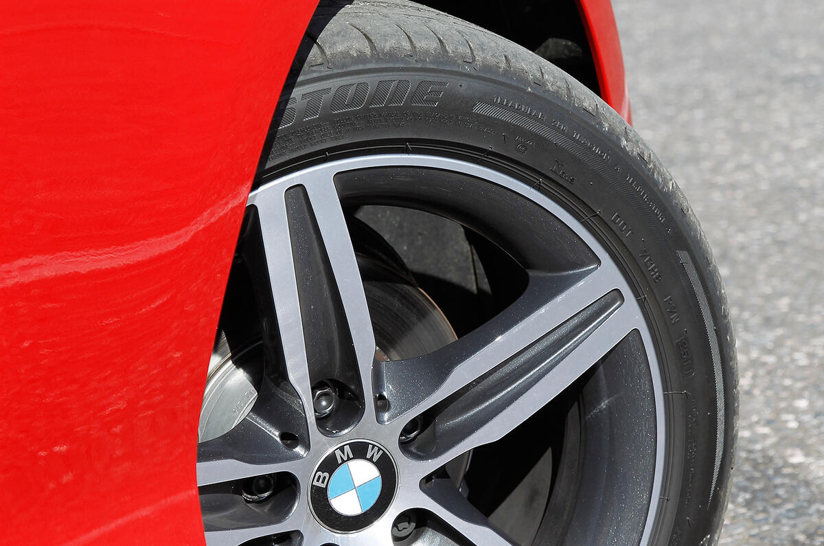Sport spec includes 17-inch star-spoke alloys, as well as dark chrome trim bars and exhaust finisher 17in BMW 1 Series alloys