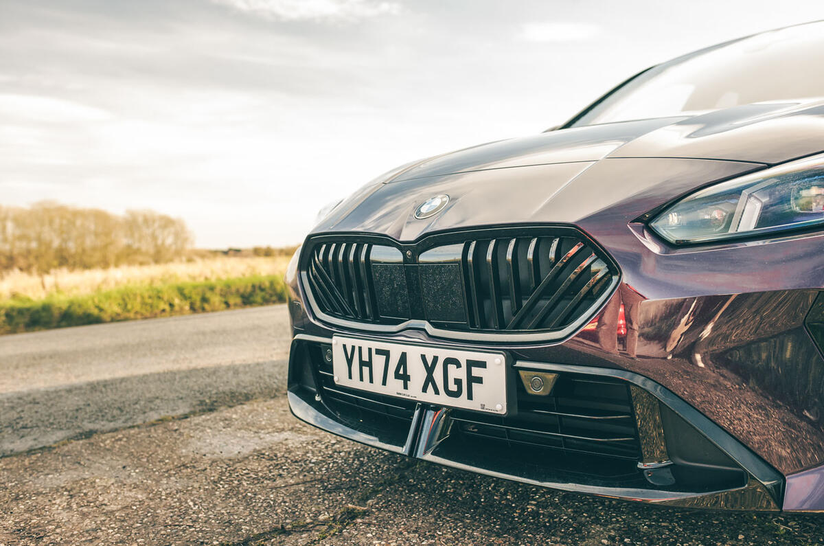 BMW 1 Series review 2025 04 grill BMW 1 Series review 2025 04 grill
