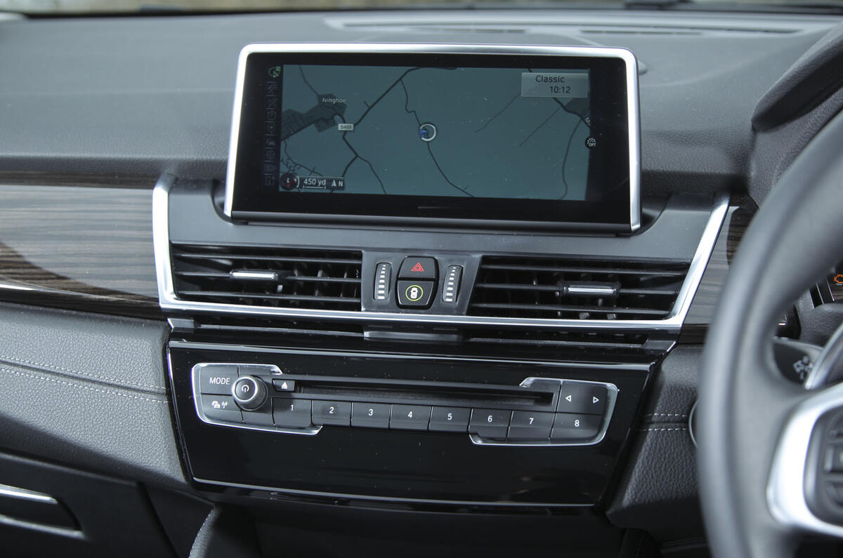 BMW 2 Series AT's infotainment screen