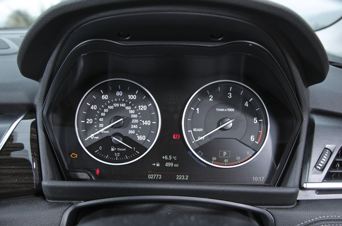 BMW 2 Series AT's instrument cluster