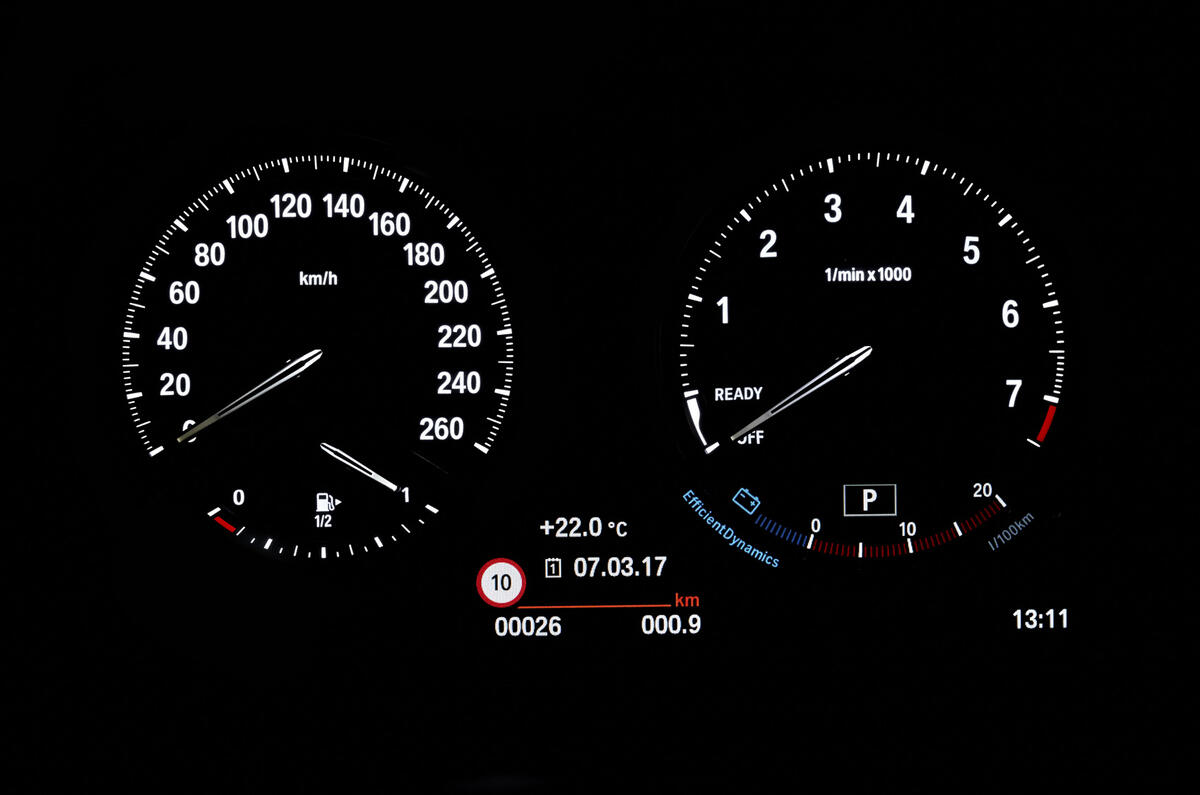BMW 2 Series Convertible instrument cluster