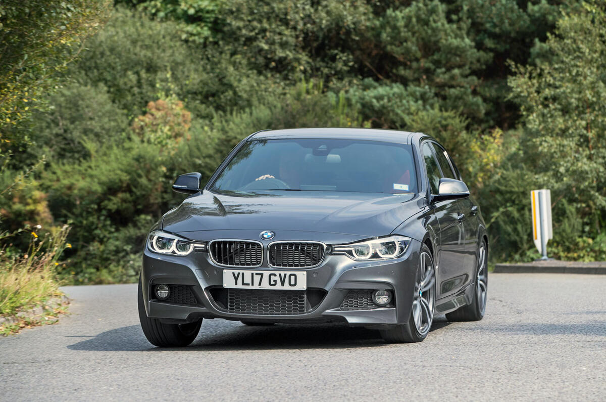 BMW 330e cornering