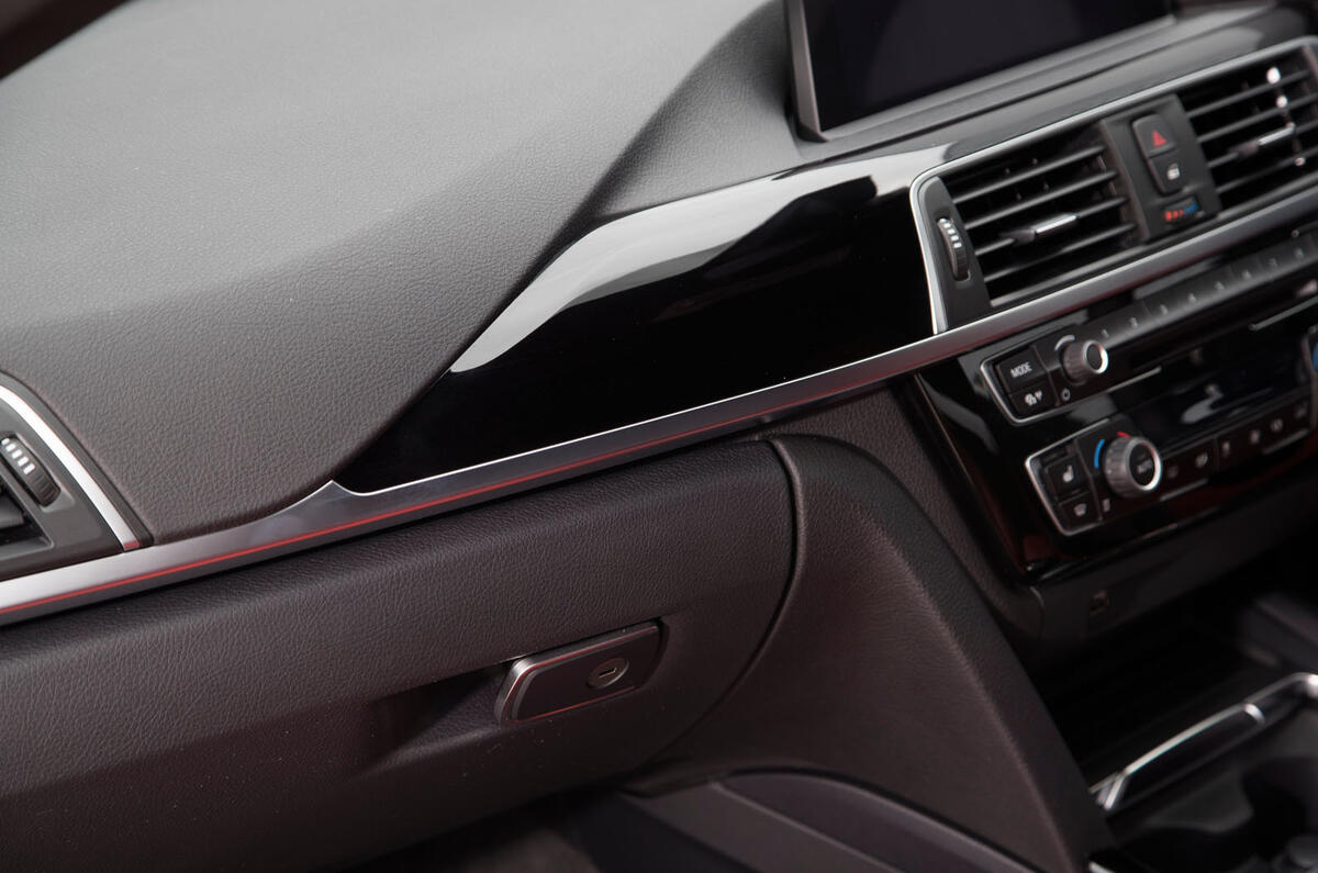 BMW 330e interior dash trim
