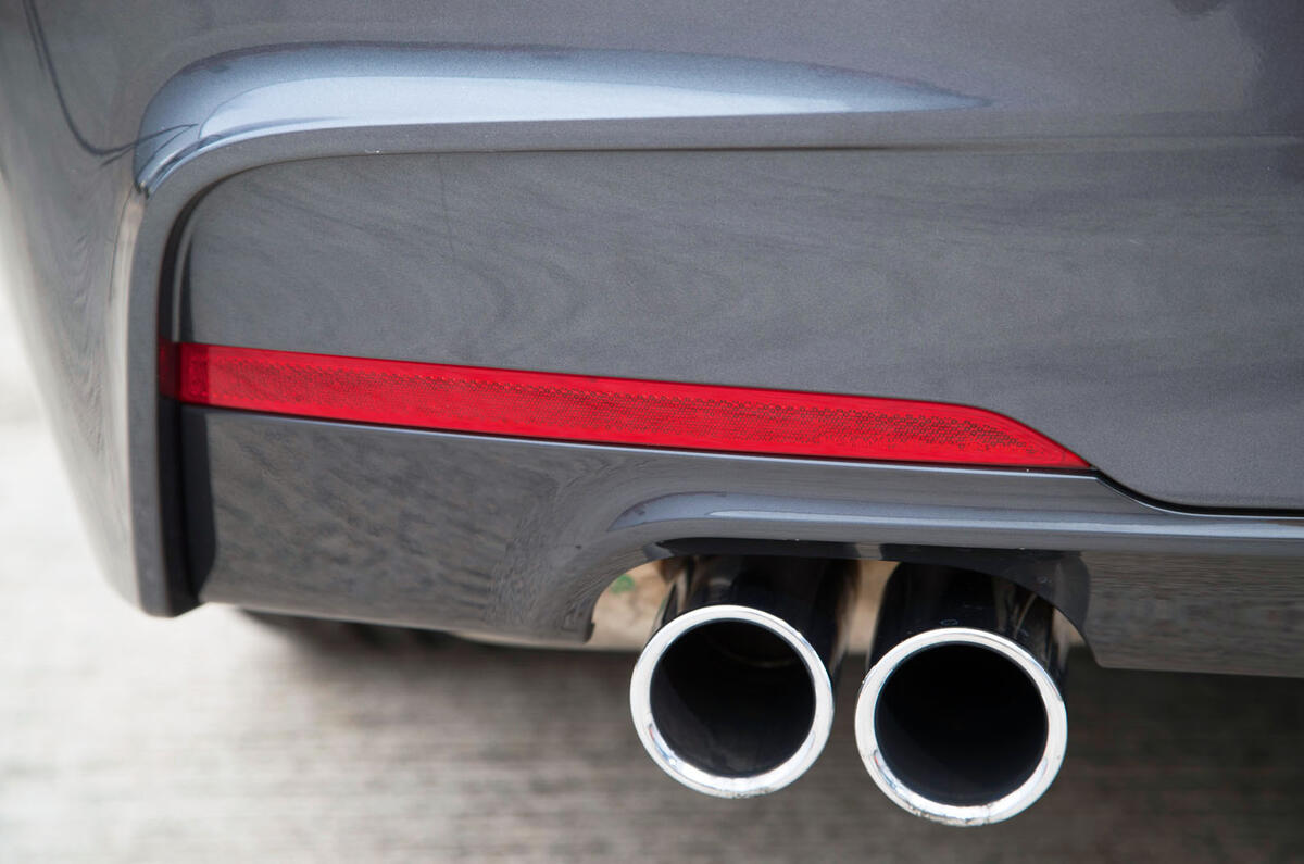 BMW 330e twin chrome exhaust