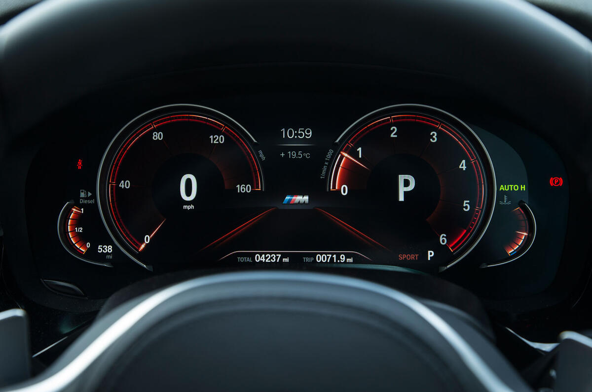 BMW 5 Series digital instrument cluster