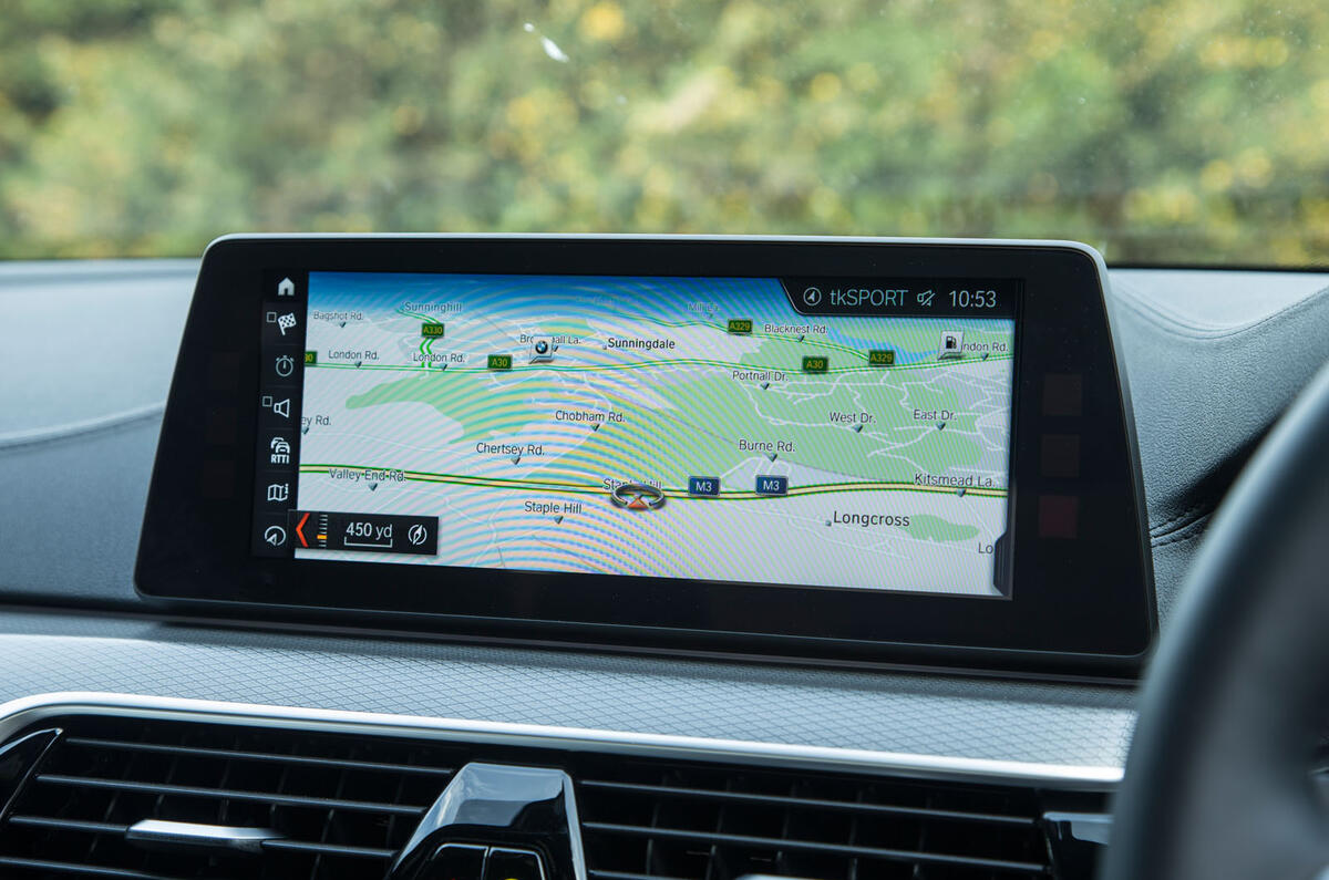 BMW 5 Series sat nav system