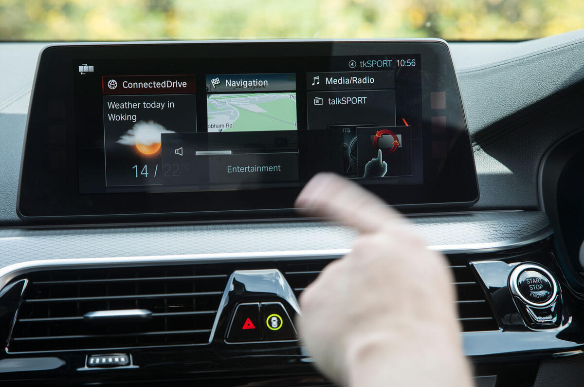 BMW 5 Series touchscreen display