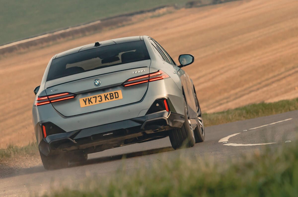 bmw 530e review 2024 03 rear cornering