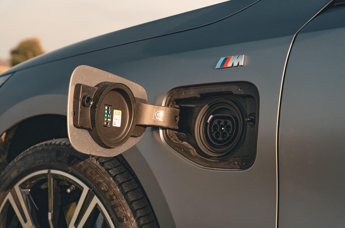 bmw 530e review 2024 07 charging port