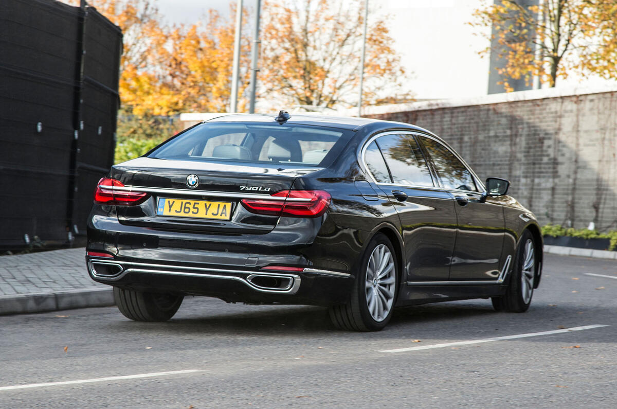 BMW 730Ld rear cornering