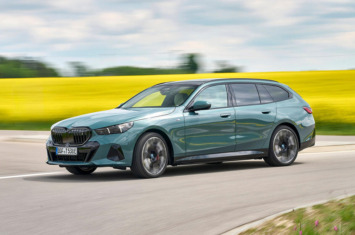 bmw i5 touring review 2025 15 front cornering
