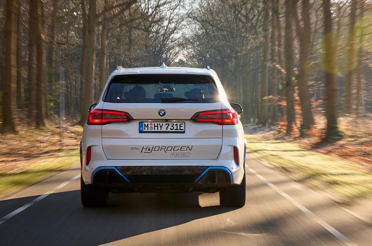 bmw ix5 hydrogen review 2023 03 rear tracking