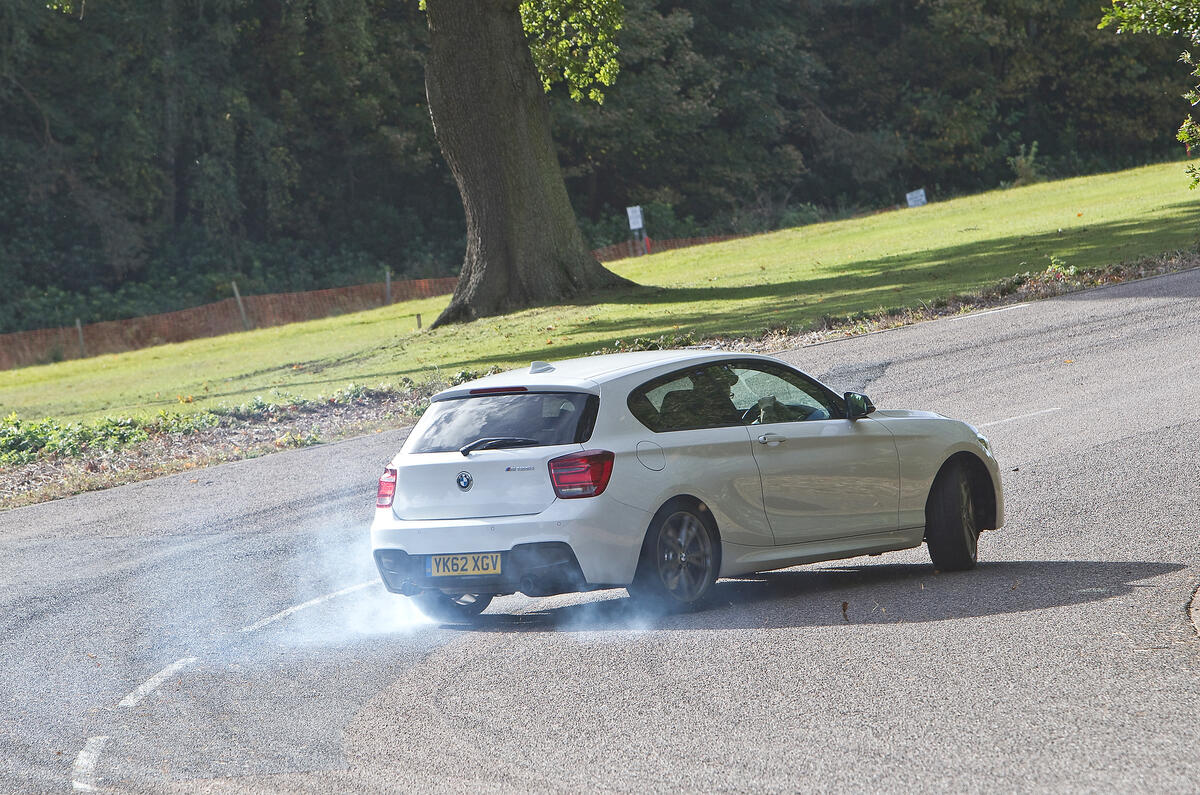 BMW M135i hard cornering