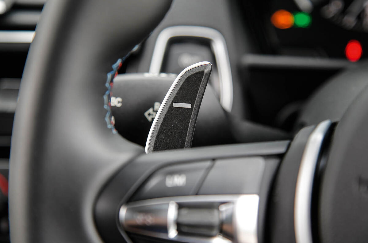 BMW M2 paddle shifters