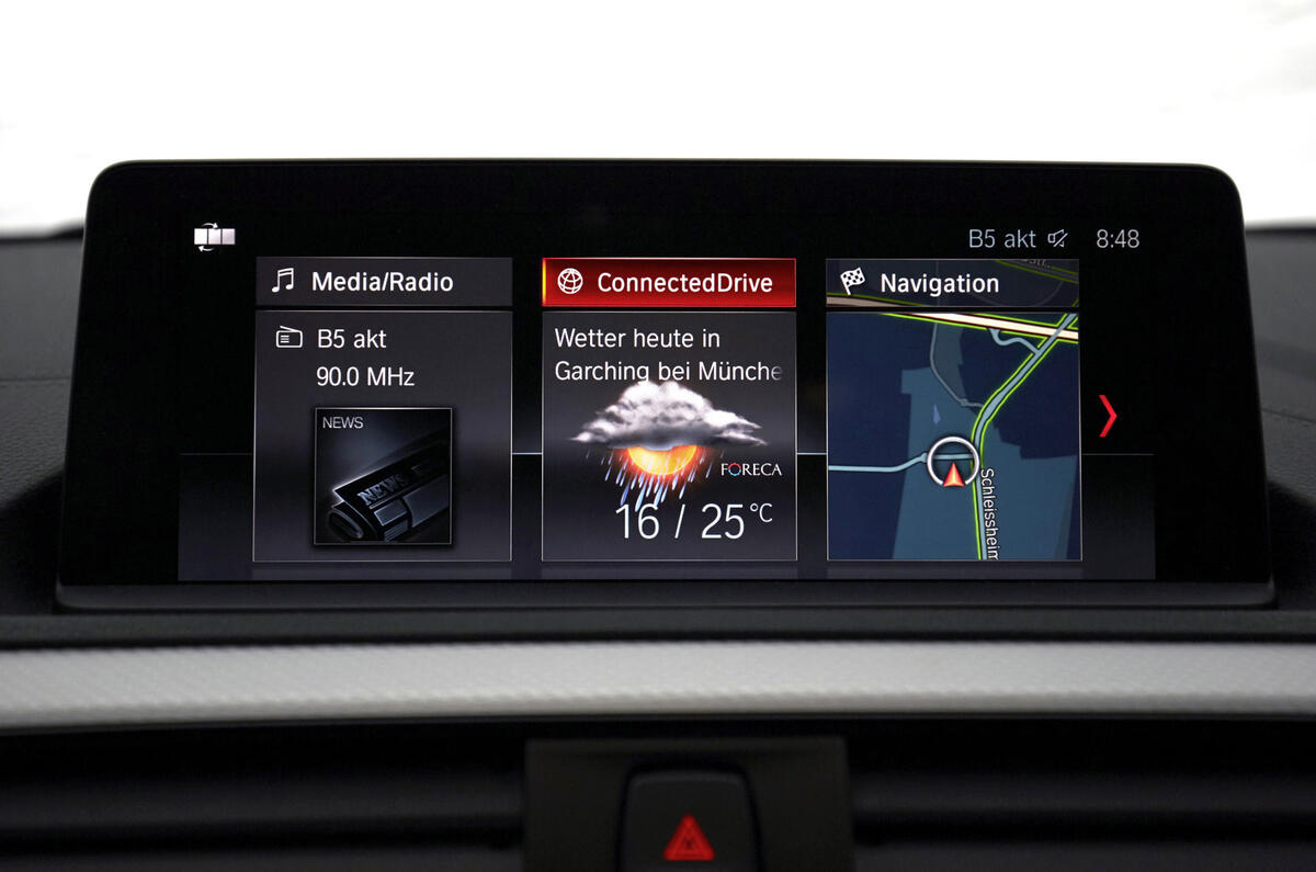 BMW M240i iDrive infotainment system