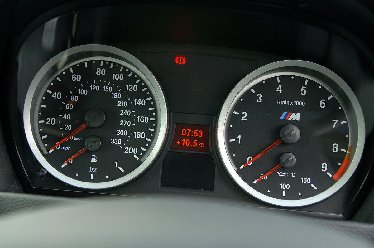 BMW M3 instrument cluster