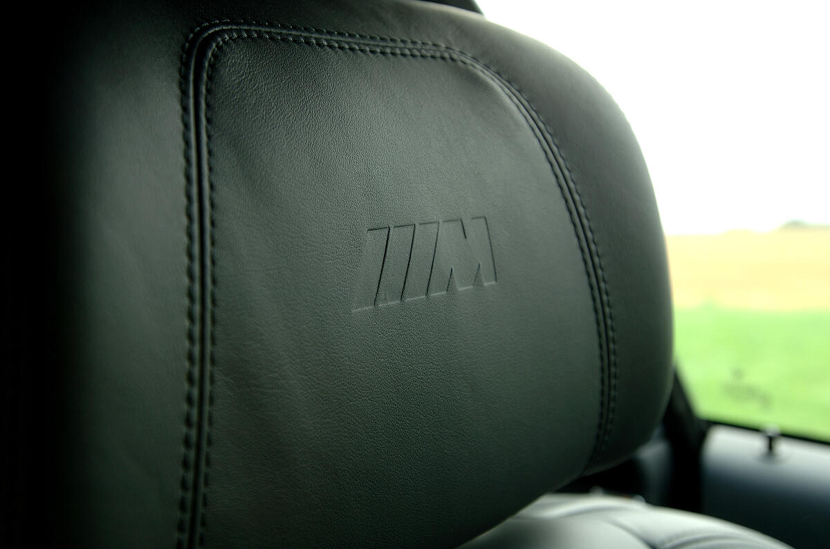 BMW M3 stitched leather seats