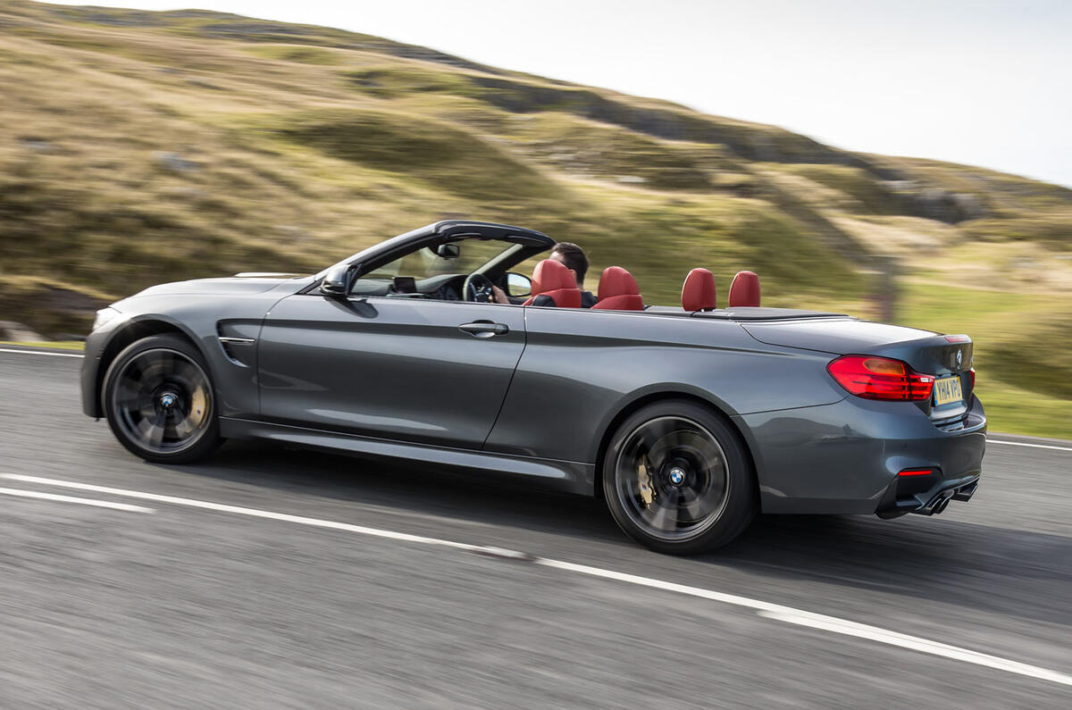 Roof-down BMW M4 Convertible