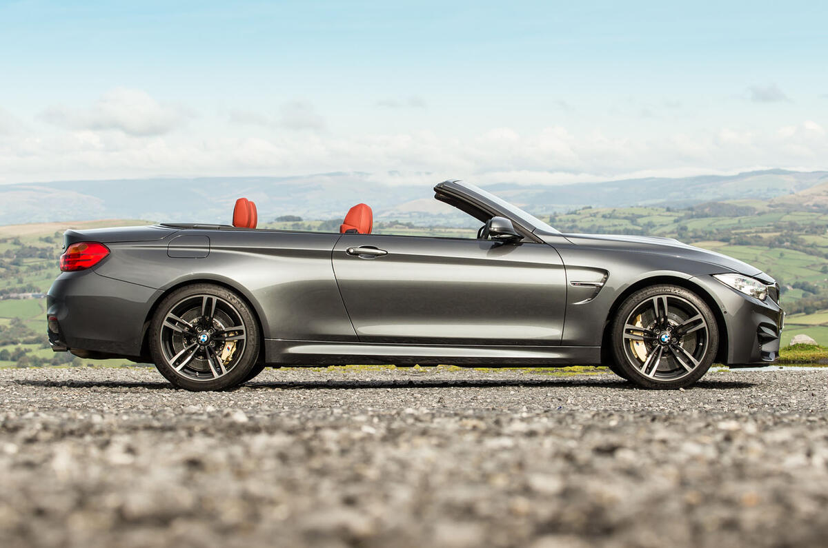 BMW M4 Convertible roof down