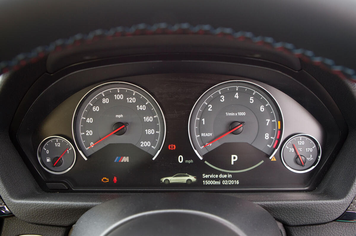BMW M4 instrument cluster