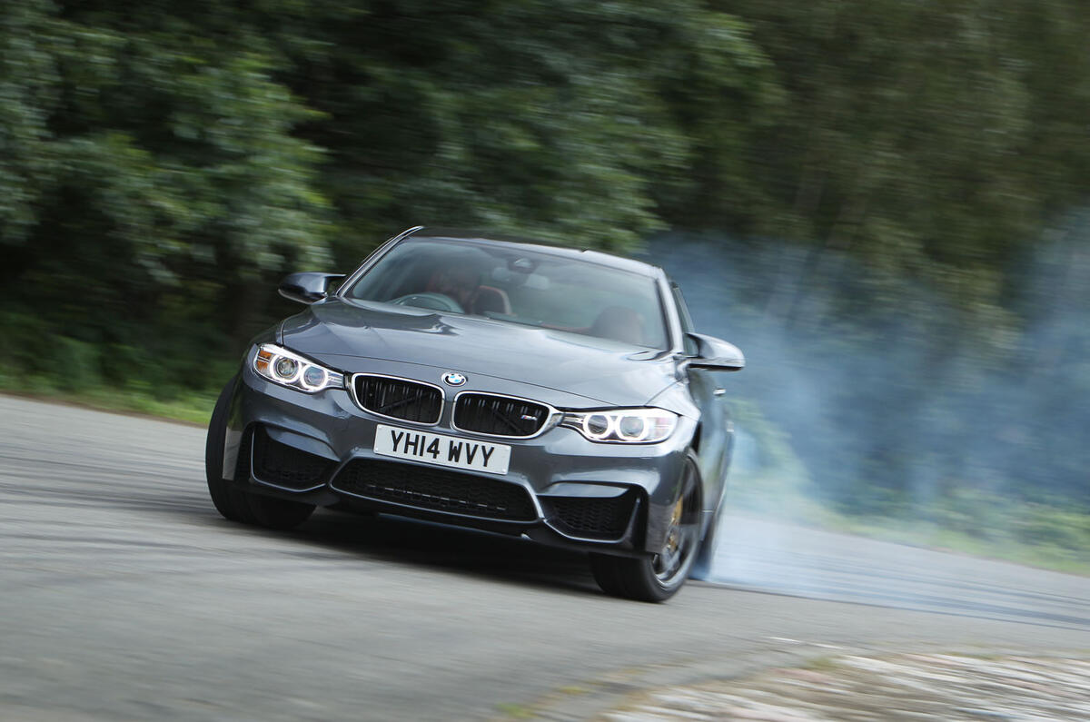 BMW M4 hard cornering