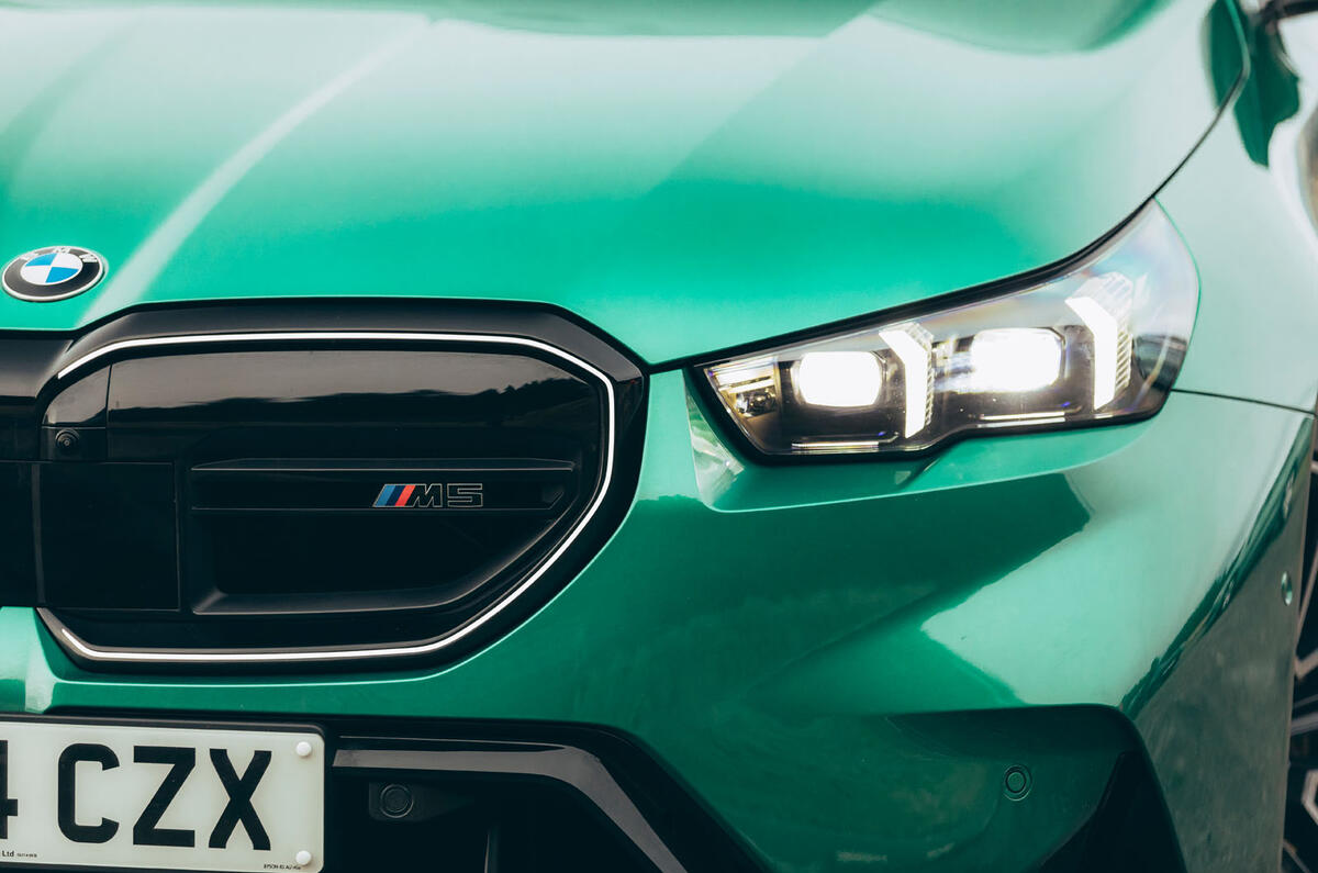 BMW M5 review 2025 005 grill and lights