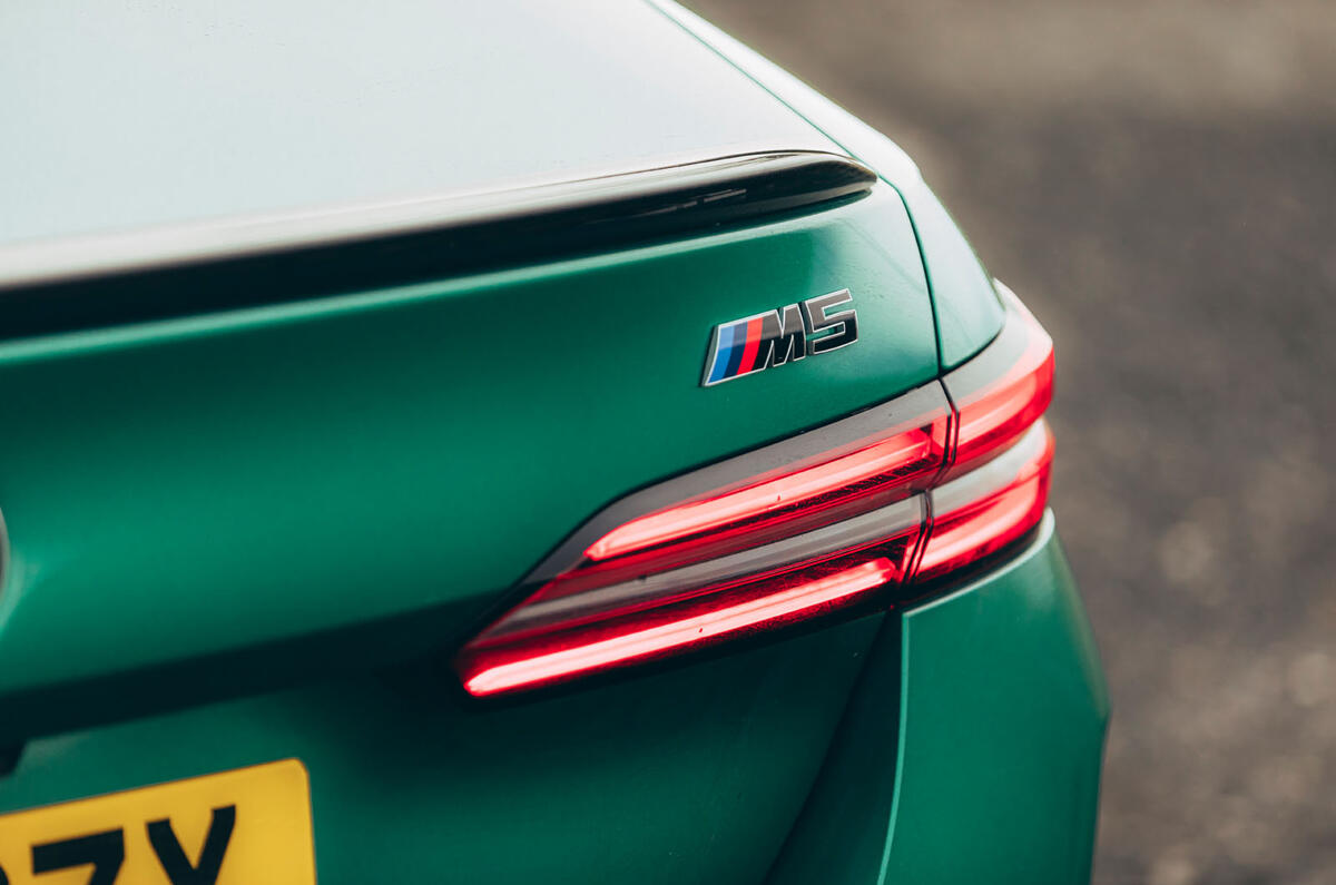 BMW M5 review 2025 013 badge