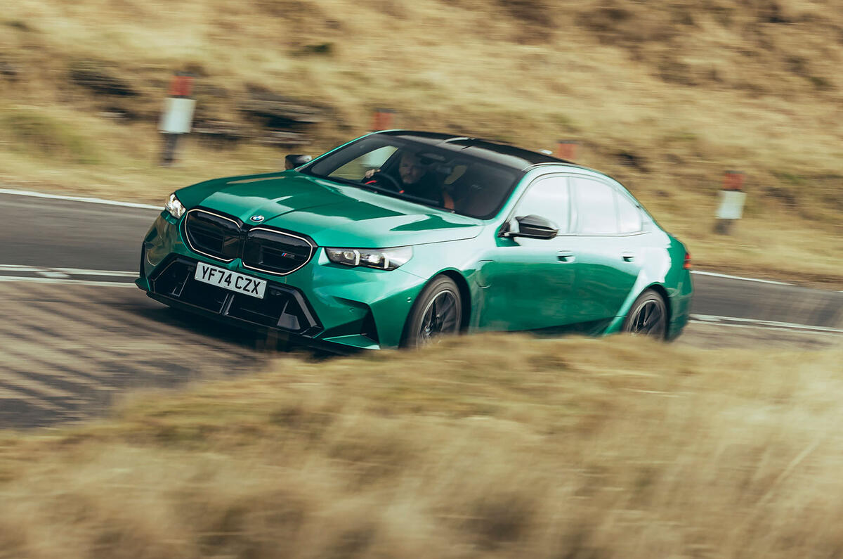 BMW M5 review 2025 029 front panning