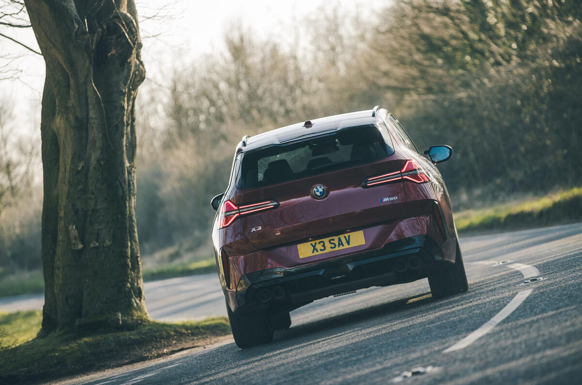 bmw x3 m50 2025 Review rear corner 39