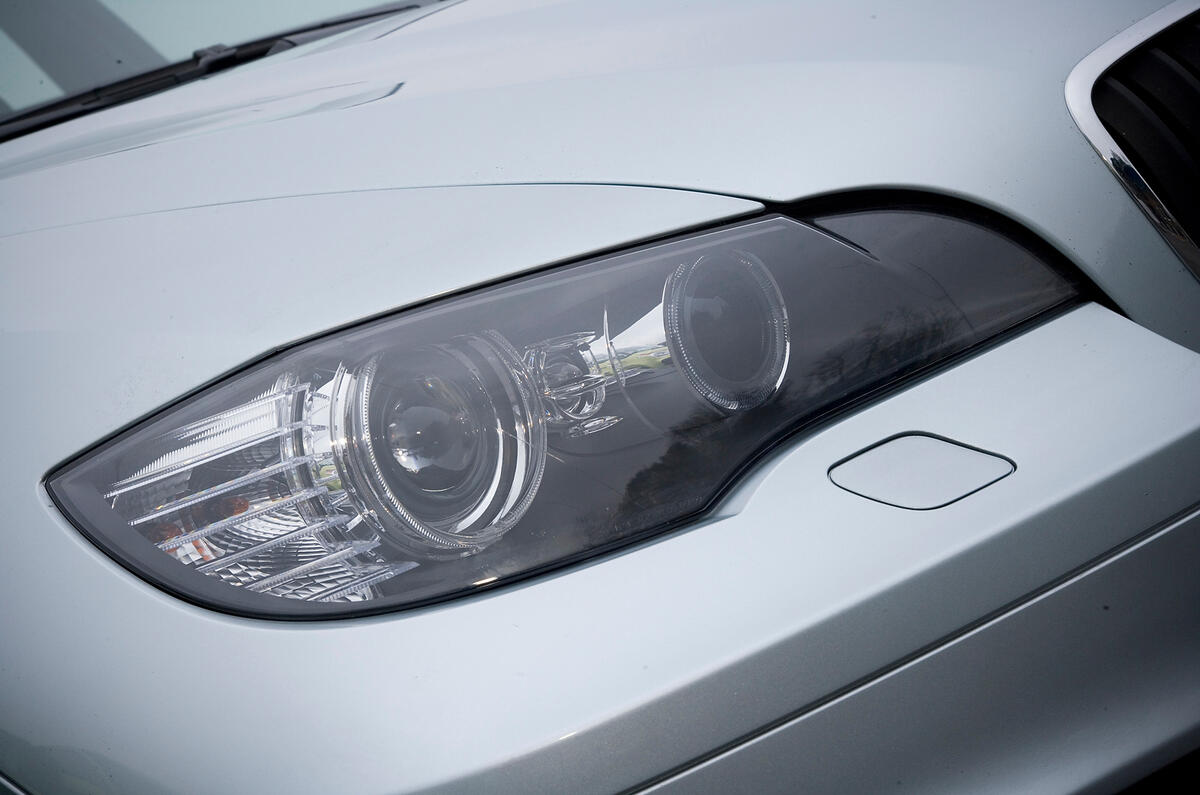 BMW increased the size of the headlamps on this second-gen X5 BMW X5's xenon headlights