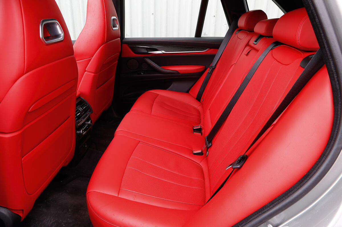 BMW X5 M's rear seats