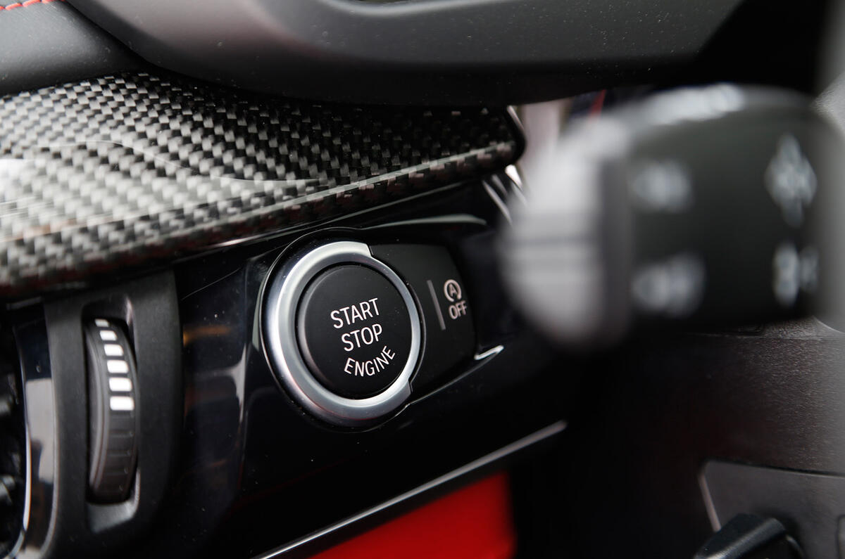 BMW X5 M's ignition button