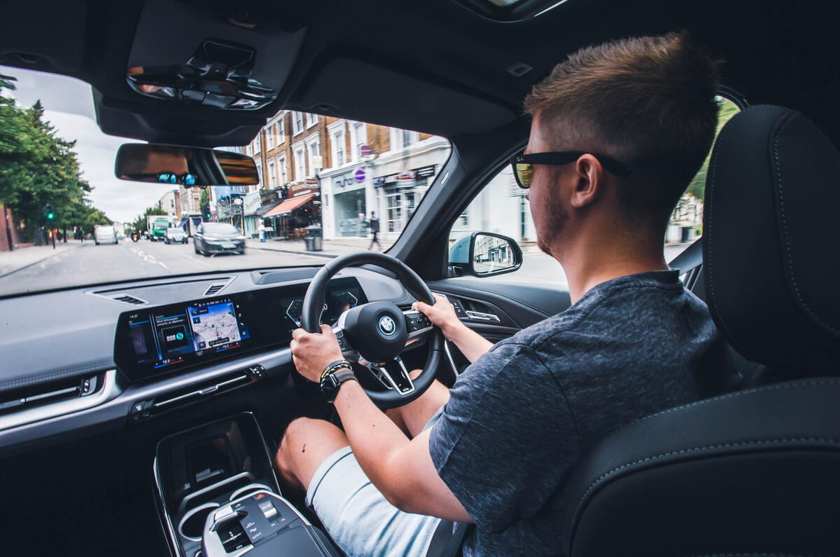 BMW iX1 over the shoulder