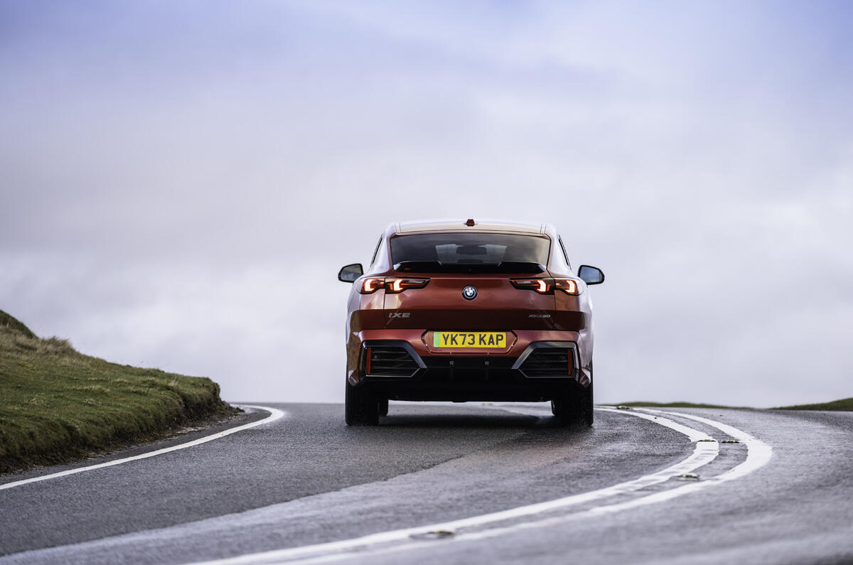 BMW iX2 distance driving rear BMW iX2 distance driving rear