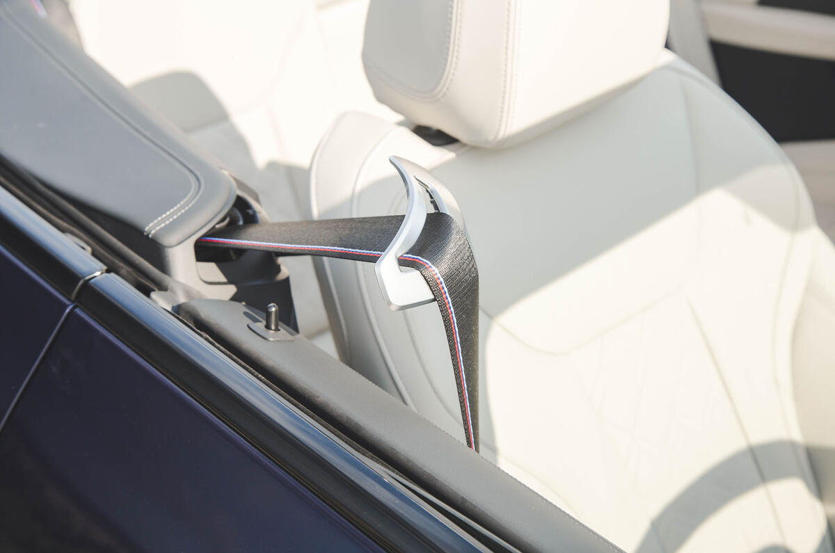 BMW M440i Cabriolet in blue   seatbelt bracket BMW M440i Cabriolet in blue   seatbelt bracket