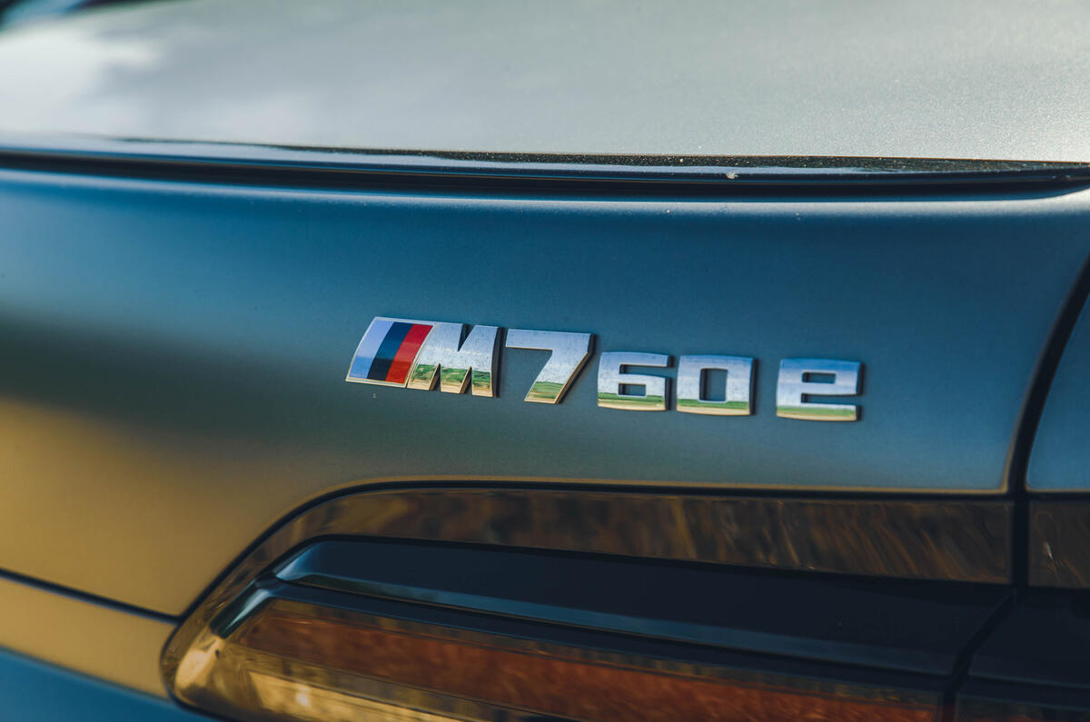BMW M760e badge BMW M760e badge