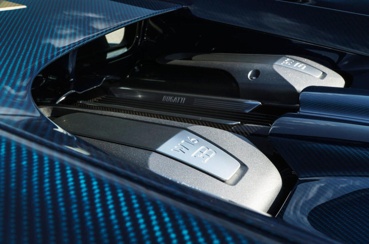 Bugatti Chiron engine bay