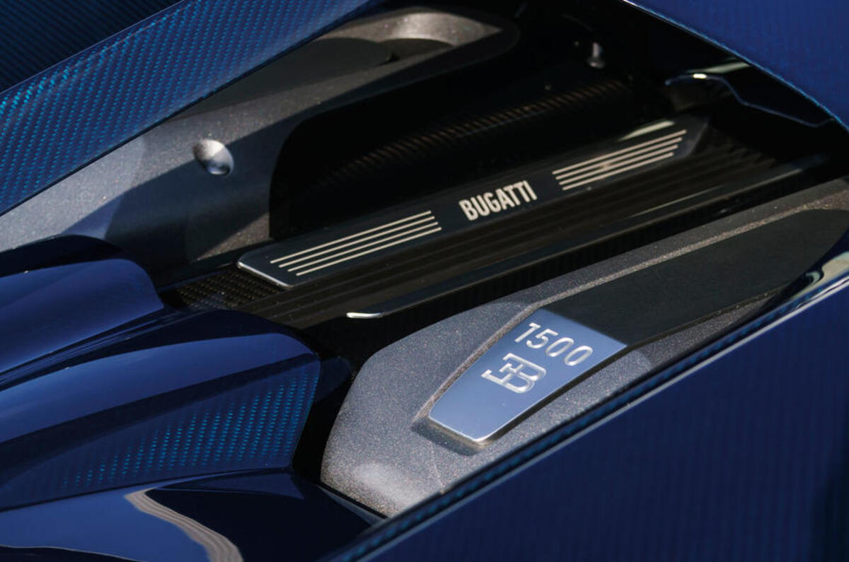 Bugatti Chiron open engine bay
