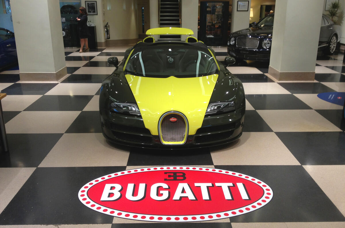 London hosts record-breaking Bugatti Veyron display