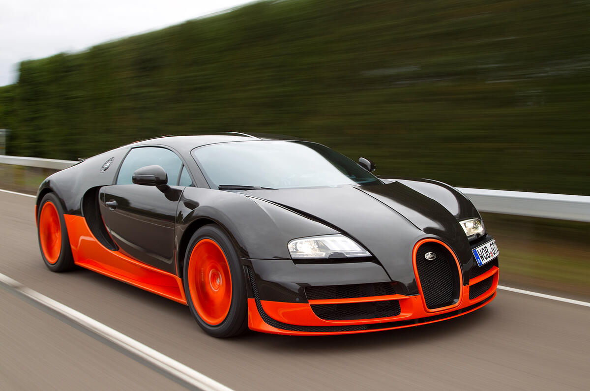 Bugatti Veyron Super Sport can reach 220mph in just over 30secs Bugatti Veyron Super Sport