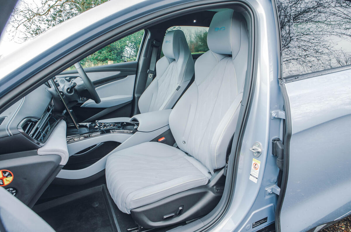 byd seal review 2024 13 front seats