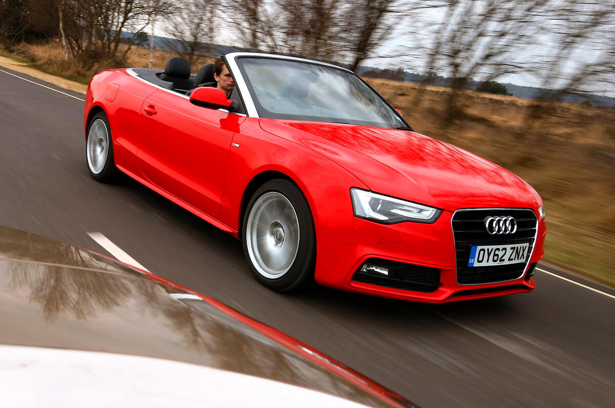 no title Top down, looking up - Vauxhall Cascada versus Audi A5