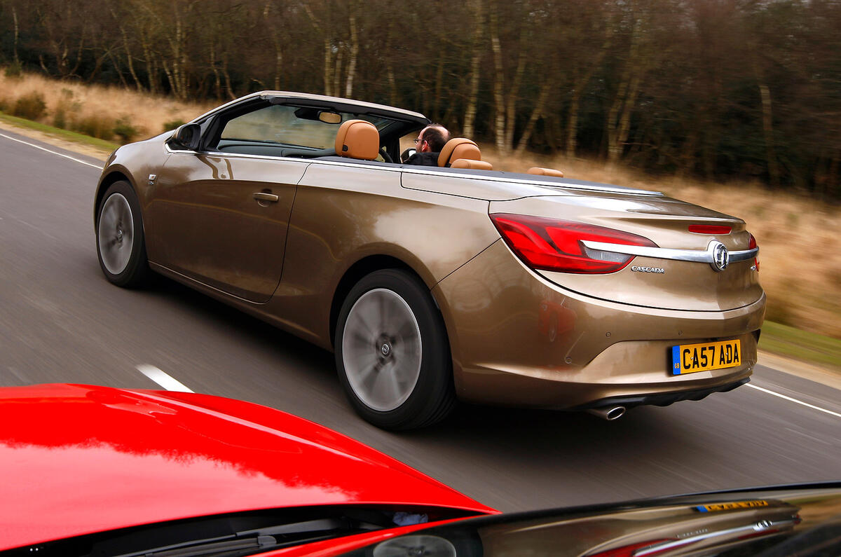 no title Top down, looking up - Vauxhall Cascada versus Audi A5